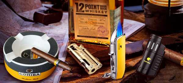 Cigar Lighter And Cutter Set