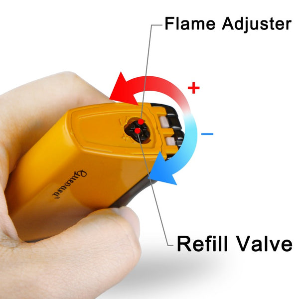 Guevara Metal Windproof Cigar Lighter Single Jet Flame Torch Cigarette Lighters with Cigar Punch Needle Gift Box Pocket Lighters