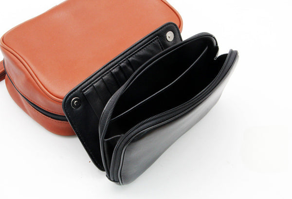 Lafuli pipe bag, portable four-digit sheepskin pipe bag, built-in cowhide tobacco bag, tobacco bag, wallet