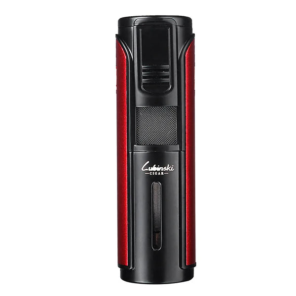 LUBINSKI Butane Gas Cigar Lighter Lubinski Windproof 5 Flame Jet Torch Lighter Pocket Metal Cigarette Briquet Cigar Accessory