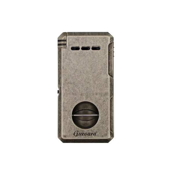 Guevara Luxury Refillable Butane Torch Cigar Lighter with Cigar V Cutter