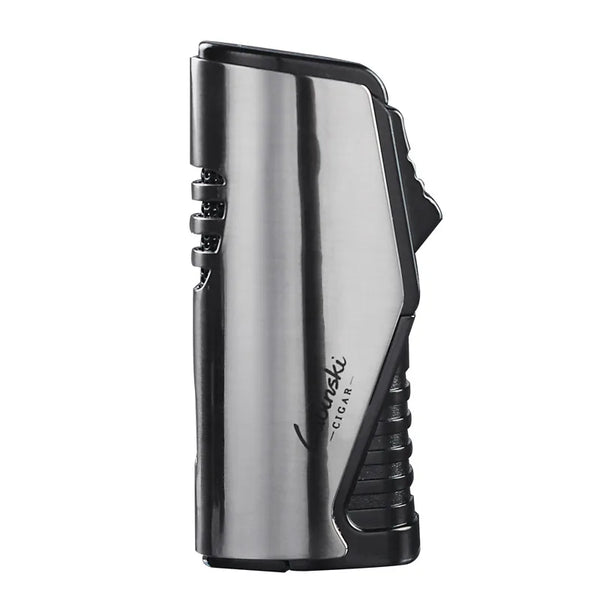 LUBINSKI Cigar Cigarette Tobacco Lighter 3 Torch Jet Flame Refillable With Punch Smoking Tool Accessories Portable