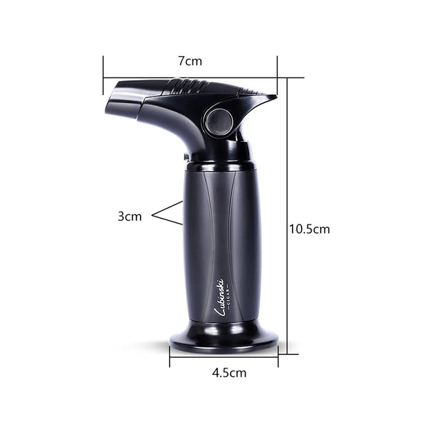 LUBINSKI Metal Windproof Mini Pocket Cigar Lighter Jet  Flame Torch Cigarette Lighters for Gift Box