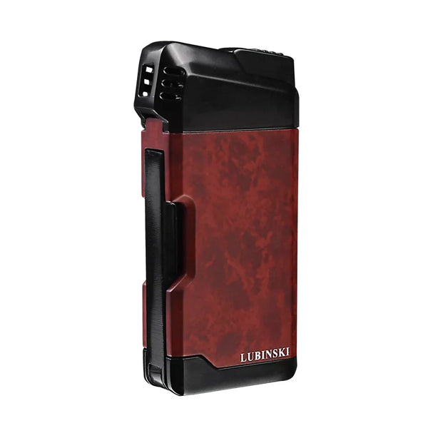 LUBINSKI Cigar Cigarette Tobacco Lighter Single Torch Jet Flame Refillable With Punch Smoking Tool Accessories Portable