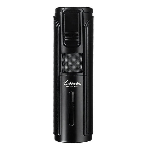 LUBINSKI Butane Gas Cigar Lighter Lubinski Windproof 5 Flame Jet Torch Lighter Pocket Metal Cigarette Briquet Cigar Accessory