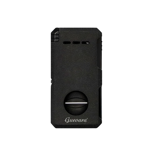 Guevara Luxury Refillable Butane Torch Cigar Lighter with Cigar V Cutter
