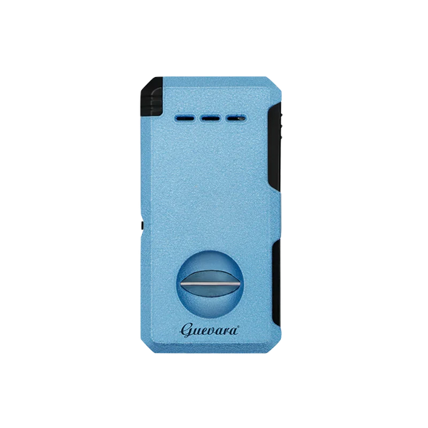 Guevara Luxury Refillable Butane Torch Cigar Lighter with Cigar V Cutter