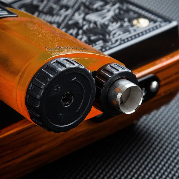 LUBINSKI Cigar Lighter Cigarette Tobacco Lighter 3 Torch Jet Flame Refillable Cigar Accessories with Holder Portable Gift Box