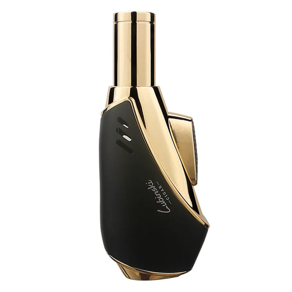 LUBINSKI Cigar Cigarette Tobacco Lighter Single Torch Jet Flame Refillable With Punch Smoking Tool Accessories Portable