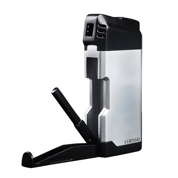 LUBINSKI Cigar Cigarette Tobacco Lighter Single Torch Jet Flame Refillable With Punch Smoking Tool Accessories Portable