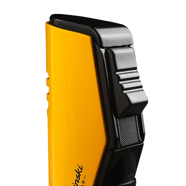 LUBINSKI Cigar Cigarette Tobacco Lighter 3 Torch Jet Flame Refillable With Punch Smoking Tool Accessories Portable