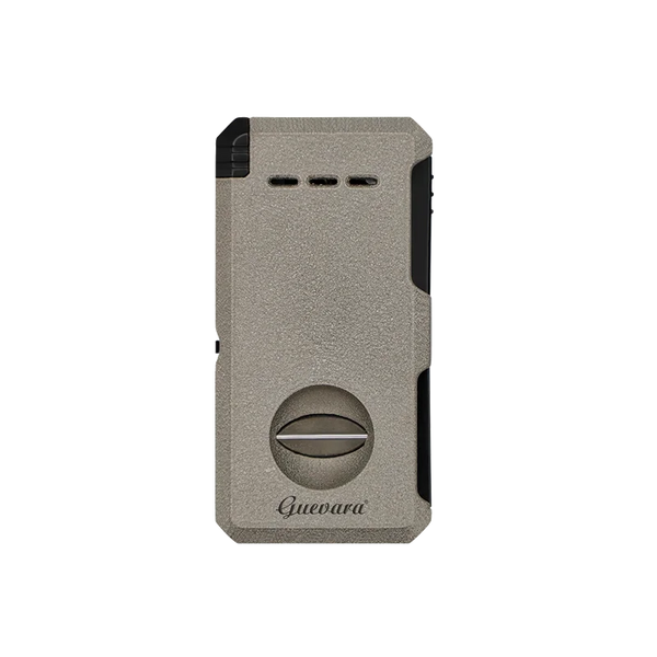 Guevara Luxury Refillable Butane Torch Cigar Lighter with Cigar V Cutter