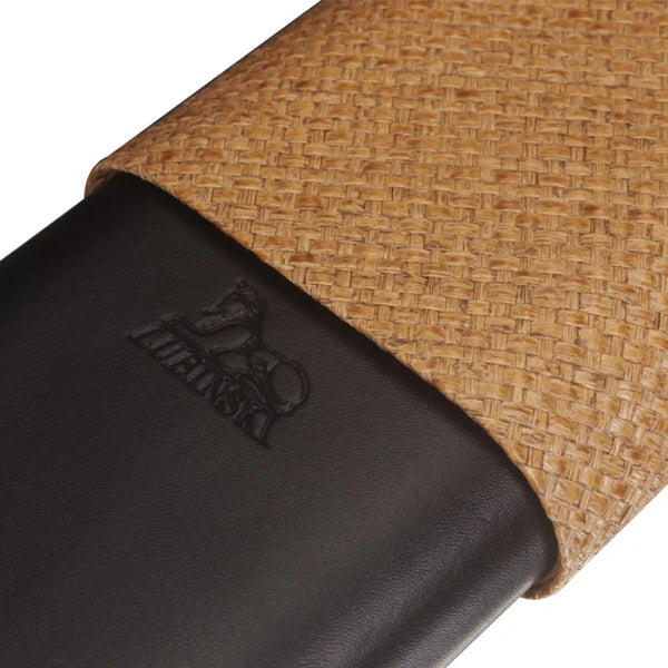 LUBINSKI Travel Leather Cigar Case Humidor Holder 3 Tubes Humidor Box with  Travel Accessories Pocket