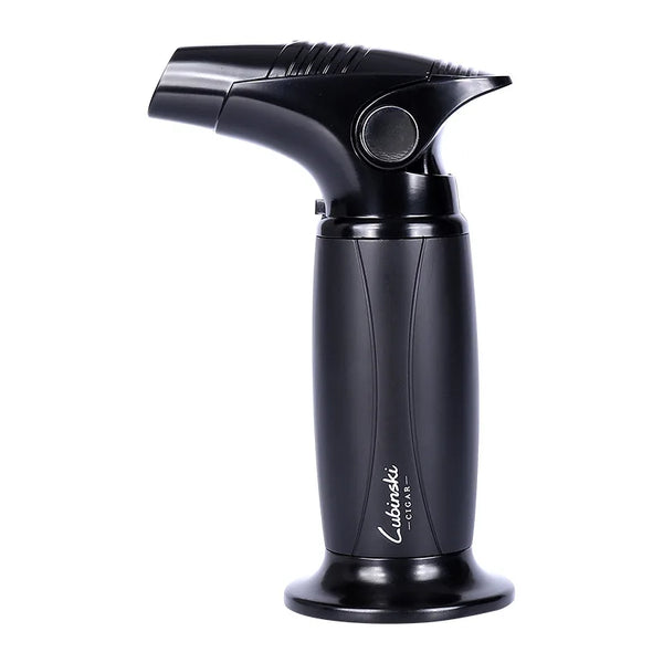 LUBINSKI Butane Cigar Lighter jet flame Gas Single Torch Jet Flame Refillable Smoking Tool Accessories Portable