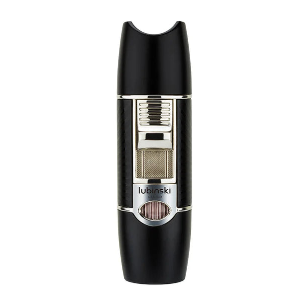 LUBINSKI Cigar Cigarette Tobacco Lighter Torch Jet Flame Refillable With Holder Cigar Punch Smoking Tool Accessories Portable