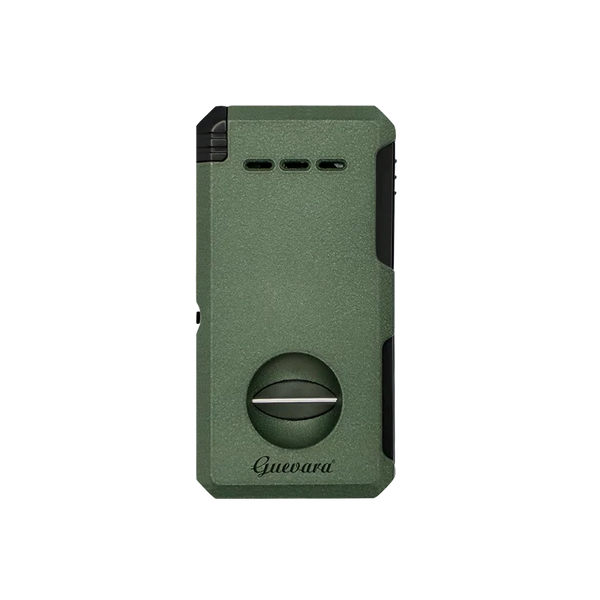Guevara Luxury Refillable Butane Torch Cigar Lighter with Cigar V Cutter