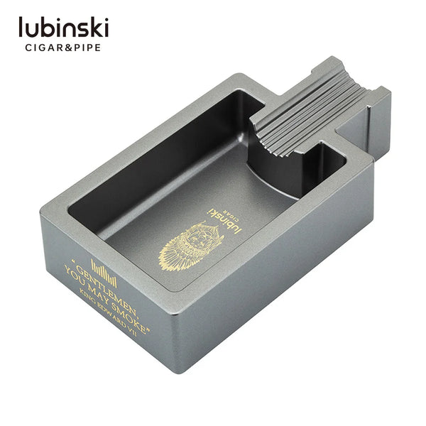 Lubinski Factory Simple Cigar Ashtray 4 colors Zinc Alloy square ashtray