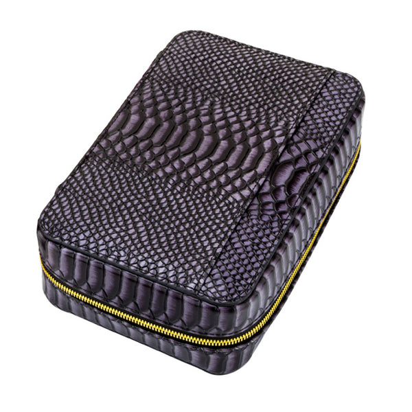 Multifunctional Portable Cigar Bag Rubinsky Python Leather Cigar Cutter Lighter Wine Pot Cigarette Case