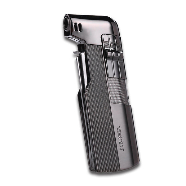 Lubinsky LUBINSKI pipe lighter, zinc alloy electroplated oblique fire three-in-one open flame lighter