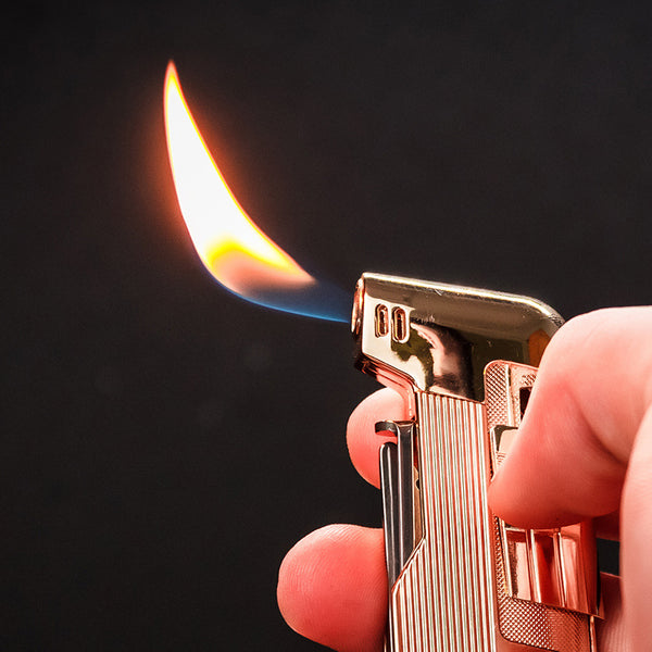 Lubinsky LUBINSKI pipe lighter, zinc alloy electroplated oblique fire three-in-one open flame lighter