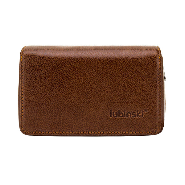 LUBINSKI Pipe Bag Portable Cowhide Three Pipe Bag Zipper Multifunctional Rubinsky Pipe Accessories Placement Bag