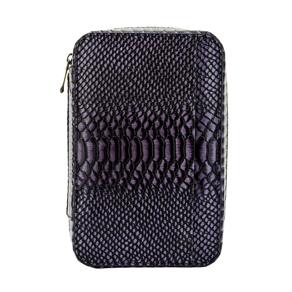 Multifunctional Portable Cigar Bag Rubinsky Python Leather Cigar Cutter Lighter Wine Pot Cigarette Case
