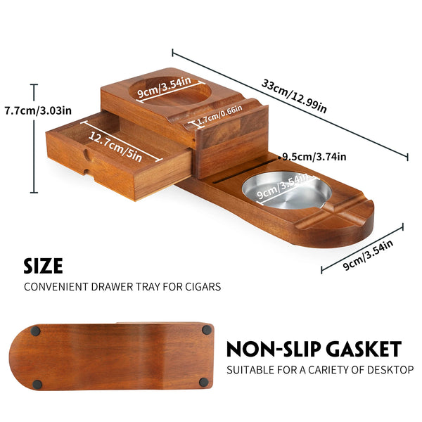 Portable Cigar Ashtray Multifunctional Cigar Slot Holder Home Luxury Tobacco Rest  Ashtray Premium Men Gift Smoking Accessories