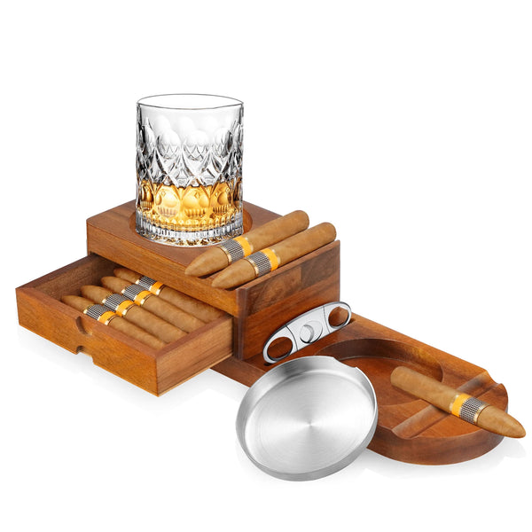 Portable Cigar Ashtray Multifunctional Cigar Slot Holder Home Luxury Tobacco Rest  Ashtray Premium Men Gift Smoking Accessories