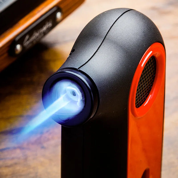 LUBINSKI Luxury Torch Metal Lighter Jet Turbine Outdoor Barbecue Kitchen Butane Gas Lighter Windproof Cigar Accessory Gift Men