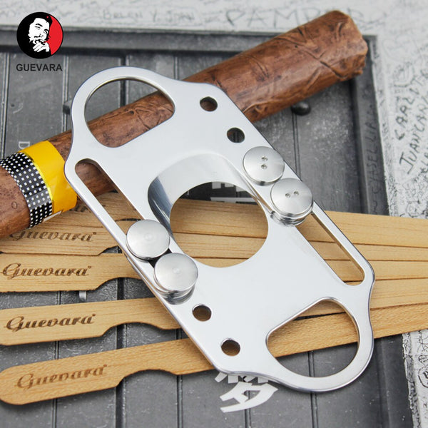 GUEVARA Cigar Cutter Metal Stainless Steel Classic Cigar Cutter with Gift Box Christmas Cigar Accessories