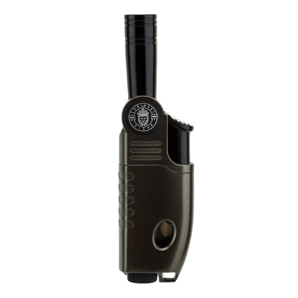 LUBINSKI Cigar Lighter Cigarette Tobacco Lighter Torch Jet Flame Refillable Cigar Accessories with Holder Portable Gift Box