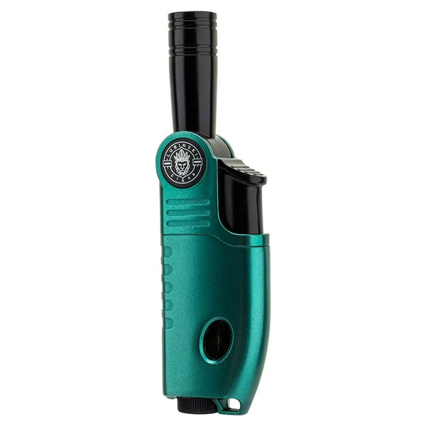 LUBINSKI Cigar Lighter Cigarette Tobacco Lighter Torch Jet Flame Refillable Cigar Accessories with Holder Portable Gift Box