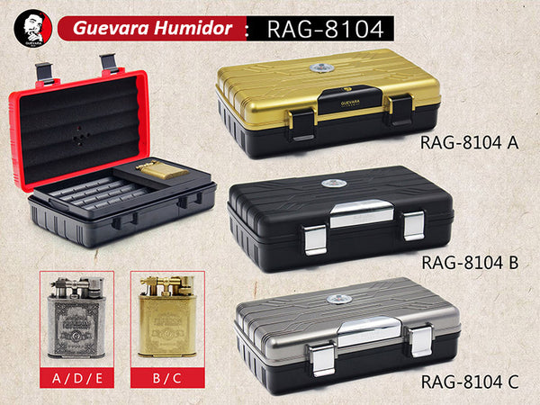 Travel Cigar Humidor Case Box Holder 8104