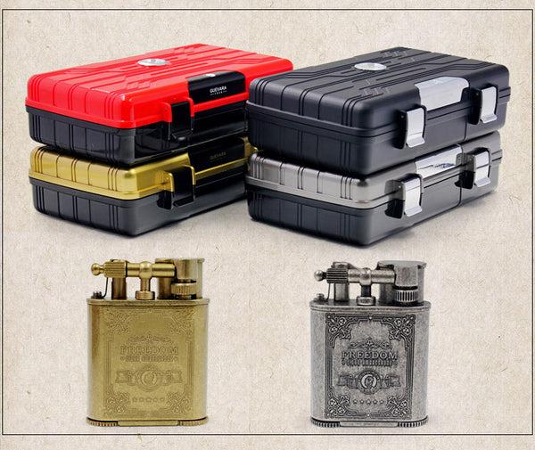 Travel Cigar Humidor Case Box Holder 8104