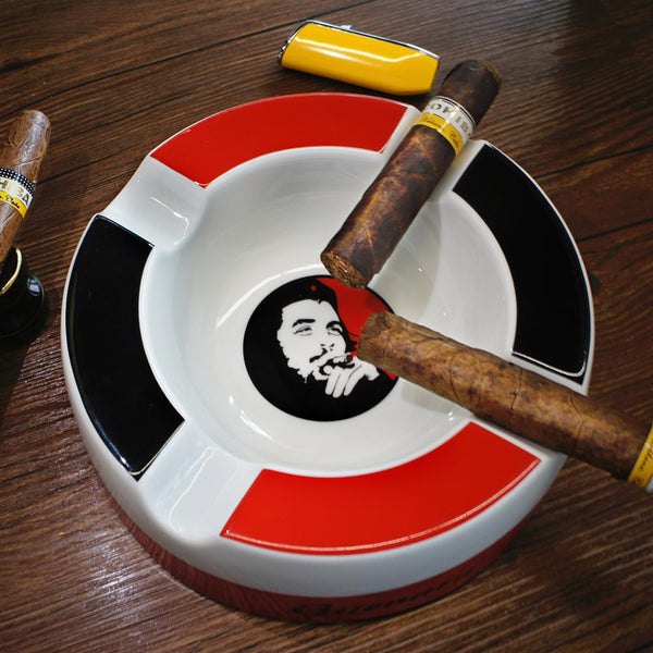 Guevara Home Portable Ceramic Cigar Ashtray 4 Holder