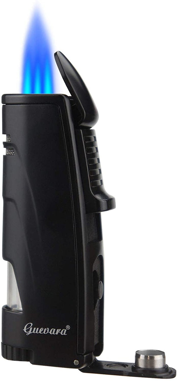 GUEVARA Torch Butane Lighters Fuel Refillable Lighter with Punch