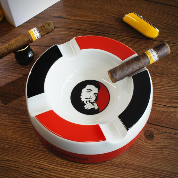 Guevara Home Portable Ceramic Cigar Ashtray 4 Holder