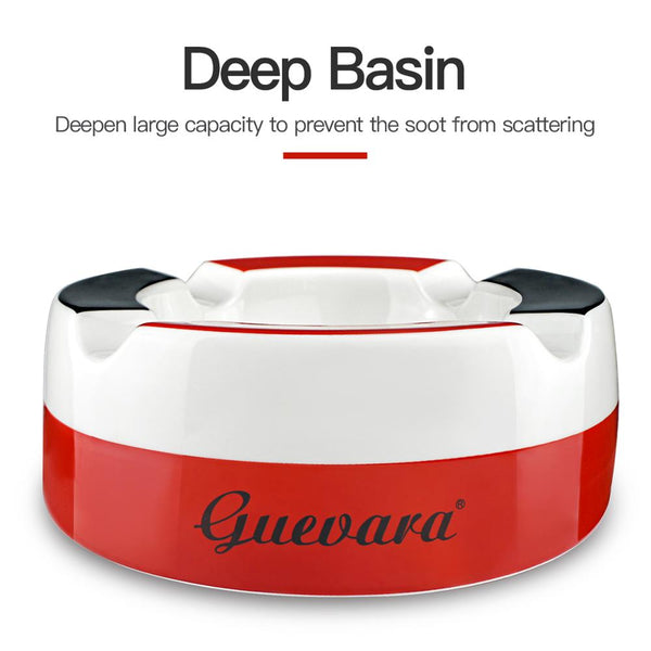 Guevara Home Portable Ceramic Cigar Ashtray 4 Holder