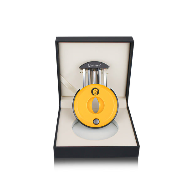 GUEVARA Cigar Cutter V -Cut Stainless Steel Cutters Gold Cut 62 Ring Gauge Cigar Accessories Guillotine for Gift Box
