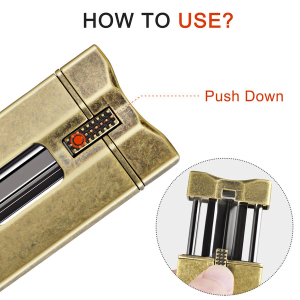 GUEVARA Cutter Portable Zinc Alloy 3 In 1 V-Cut Cigar Cutter Guillotine Sharp Cigar Puncher Smoking Accessories with Gifts Box