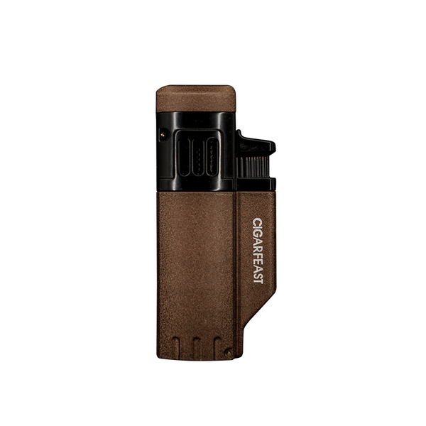 CIGARFEAST Cigar Lighter 4 Jet Torch Blue Flame Gas Butane Refillable Windproof Lighters Cigar Smoking Accessories for Gift Box