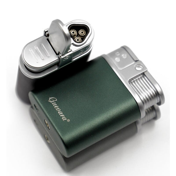 Guevara Cigar Lighter Modern Matte Surface Cigar Lighter Triple 3 Jet Blue Flame Torch Cigar Lighter for Cigar Man with Gift Box