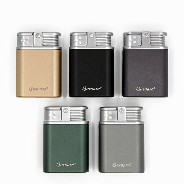 Guevara Cigar Lighter Modern Matte Surface Cigar Lighter Triple 3 Jet Blue Flame Torch Cigar Lighter for Cigar Man with Gift Box