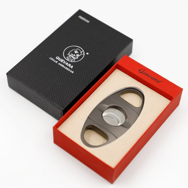 GUEVARA Metal Cigar Cutter Pocket Cutters Sharp Blade Cigars Cut Portable Outdoor Luxury Cigar Accessories Tool for Cigar