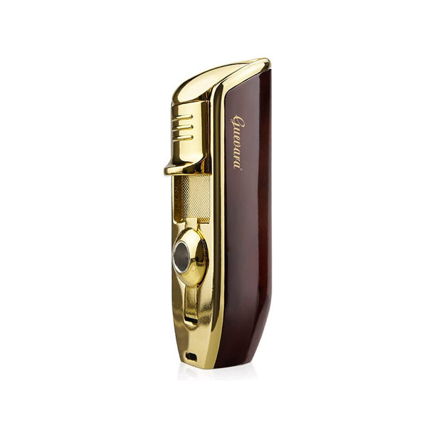 Guevara Cigar Set Lighter Cutter Triple Jet Flame Gas Butane Torch Lighters with Punch and Cutter Set Combination for Cigar