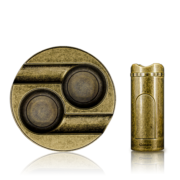 GUEVARA Cigar Lighter Ashtray Set Men Retro Style Portable Cigar Ashtray Cigar Lighter Business Gift Box Set Cigar Accessories