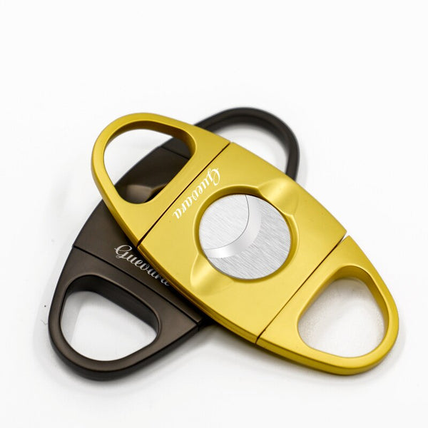 GUEVARA Metal Cigar Cutter Pocket Cutters Sharp Blade Cigars Cut Portable Outdoor Luxury Cigar Accessories Tool for Cigar