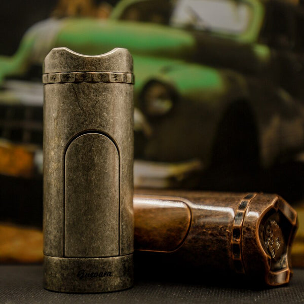 GUEVARA Cigar Lighter Ashtray Set Men Retro Style Portable Cigar Ashtray Cigar Lighter Business Gift Box Set Cigar Accessories