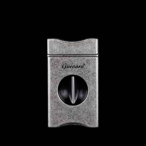 GUEVARA Cutter Portable Zinc Alloy 3 In 1 V-Cut Cigar Cutter Guillotine Sharp Cigar Puncher Smoking Accessories with Gifts Box