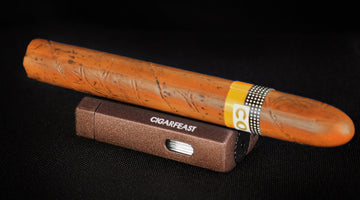 CIGARFEAST WINDPROOF CIGAR LIGHTER 2 JET TORCH BLUE FLAME GAS BUTANE LIGHTERS WITH GIFT BOX CIGAR HOLDER SMOKING ACCESSORIES